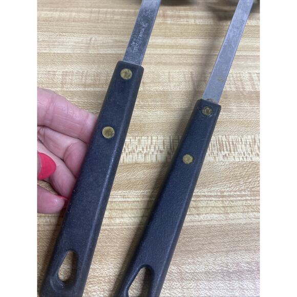 Vintage 2 Piece Set Stainless Steel USA Slotted Spoon & Ladle - Picture 7 of 8